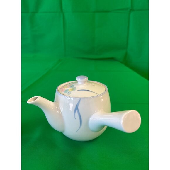Japanese Ceramic Teapot With Hand-Painted Floral Design 4" Tall - Picture 1 of 2